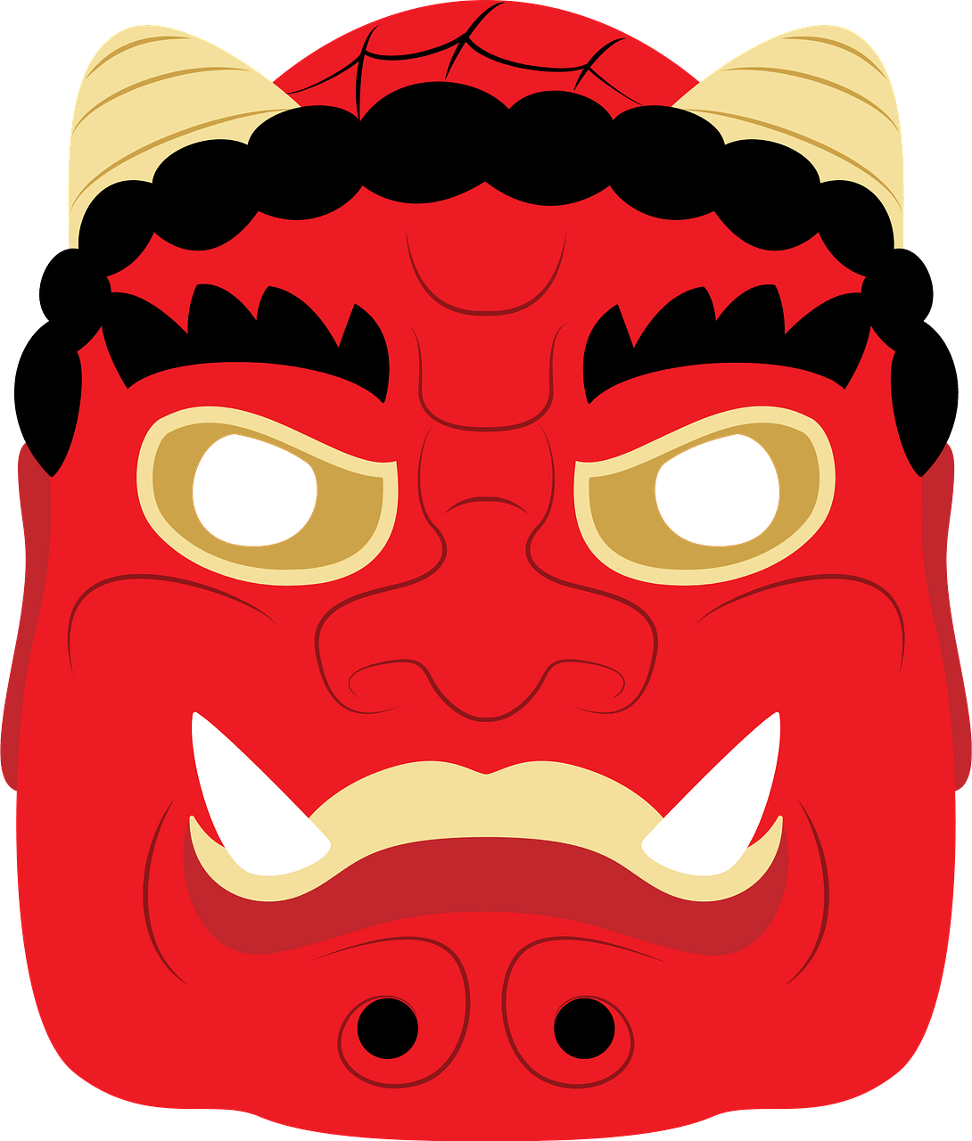 Infant Setsubun Oni Mask T-Shirt | Japanese Good Fortune Tee