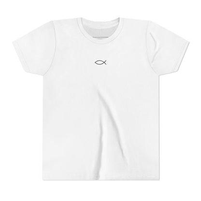Kids Christian Ichthys T-Shirt | Minimal Faith Symbol Tee
