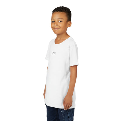 Kids Christian Ichthys T-Shirt | Minimal Faith Symbol Tee