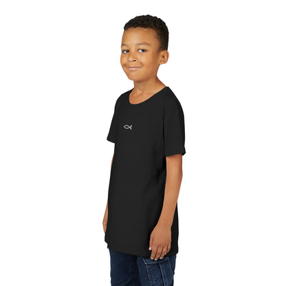 Kids Christian Ichthys T-Shirt | Minimal Faith Symbol Tee