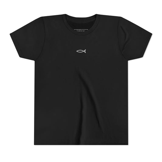 Kids Christian Ichthys T-Shirt | Minimal Faith Symbol Tee