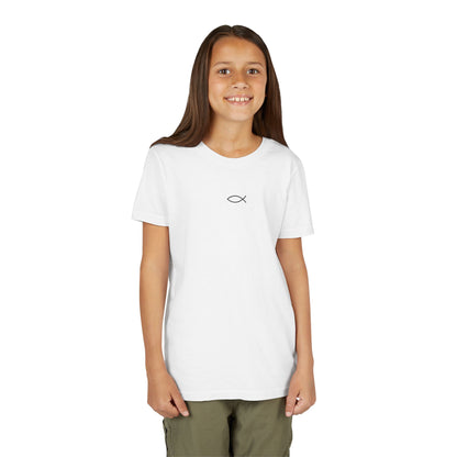 Kids Christian Ichthys T-Shirt | Minimal Faith Symbol Tee