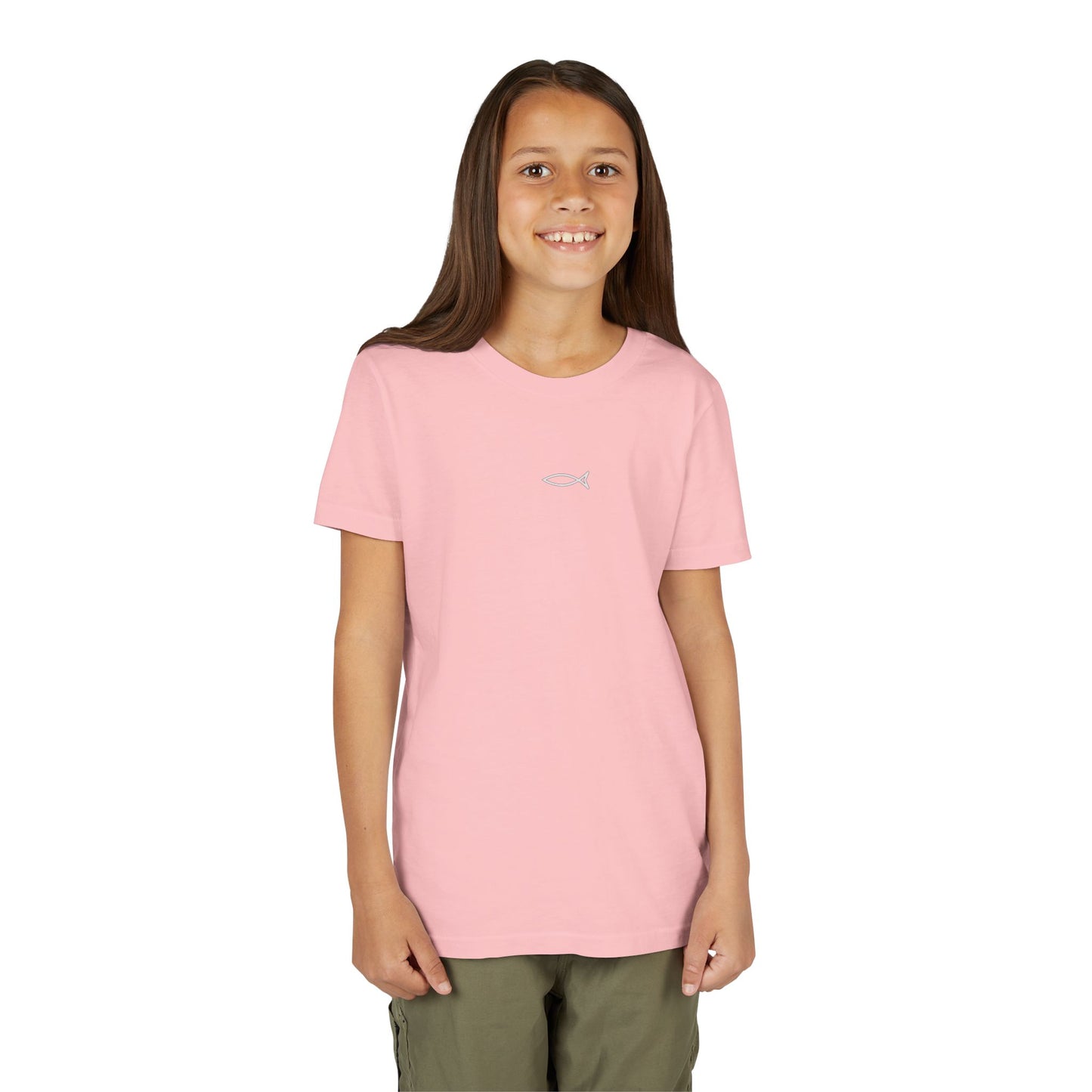 Kids Christian Ichthys T-Shirt | Minimal Faith Symbol Tee